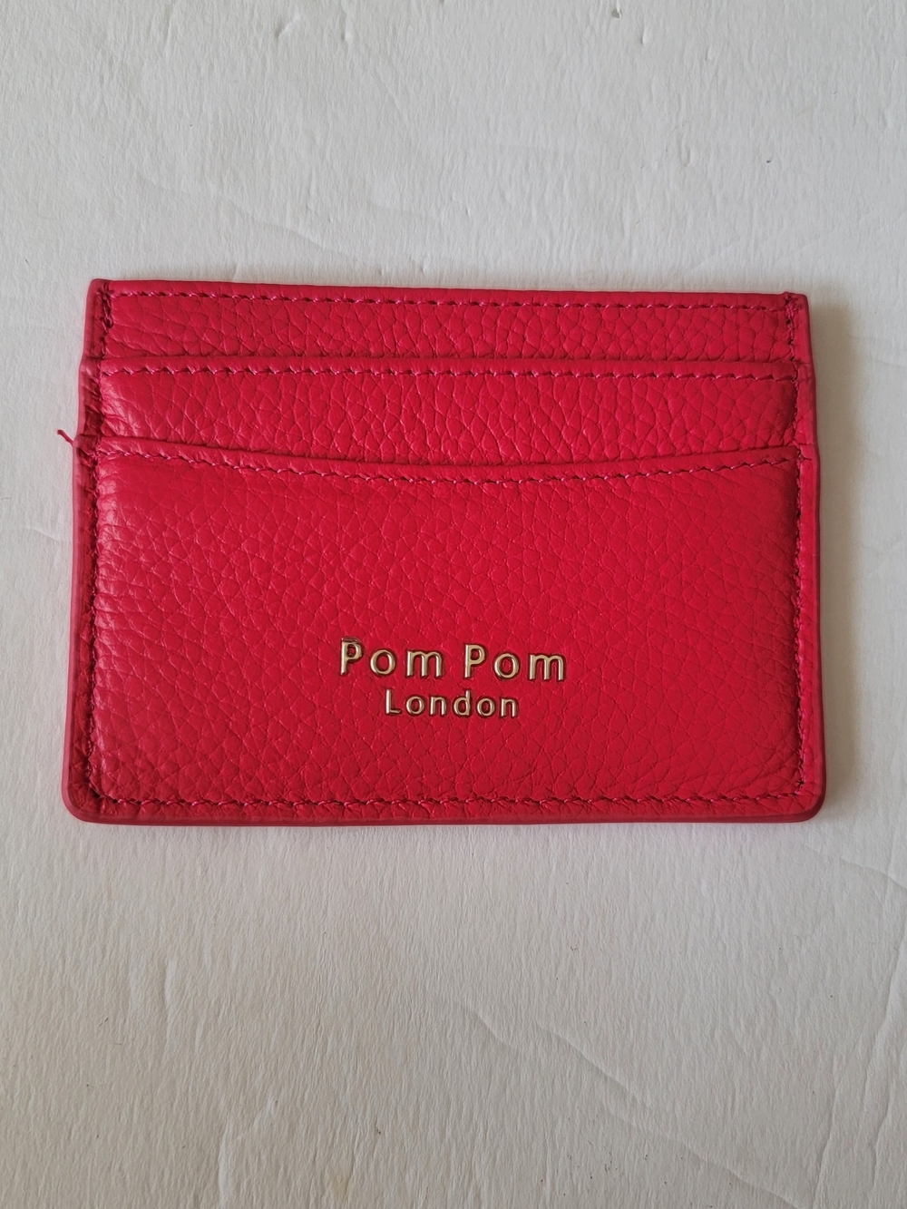 Red Leather Card Holder